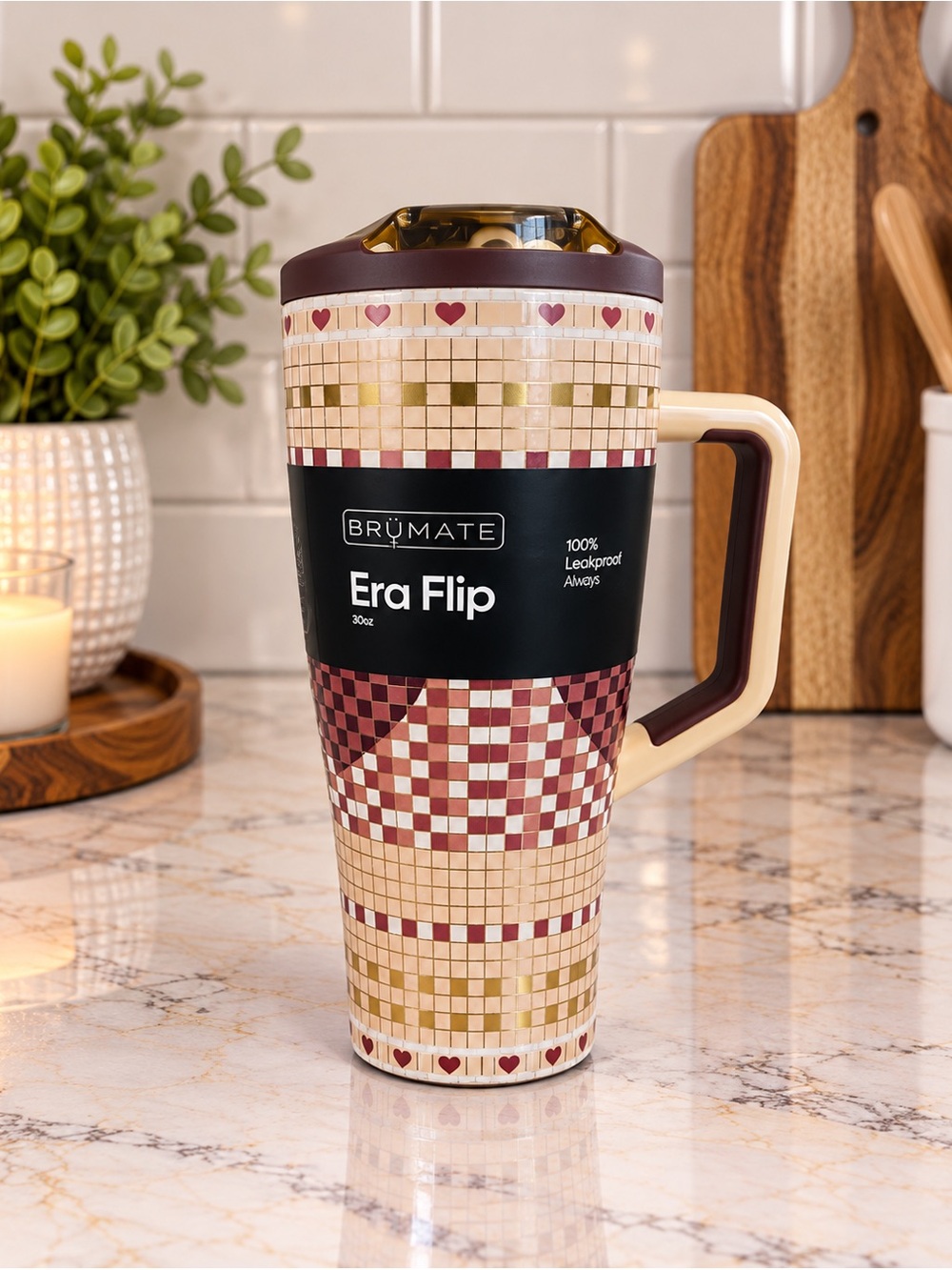 BrüMate x Anthropologie LOVE YOU TO PIECES 30oz. Era Flip Water Bottle NWT